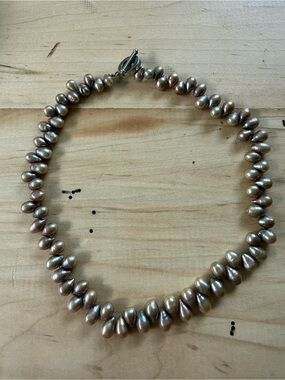 Pearl Necklace in Champagne - Women’s Jewelry